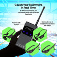 Cargar la imagen en la vista de la galería, Conjunto Swimcomm T6 y W25. Auriculares Bluetooth/Push-To-Talk de conducción ósea resistentes al agua + transmisor de radio Push-To-Talk. Paquete. Para música y entrenamiento.