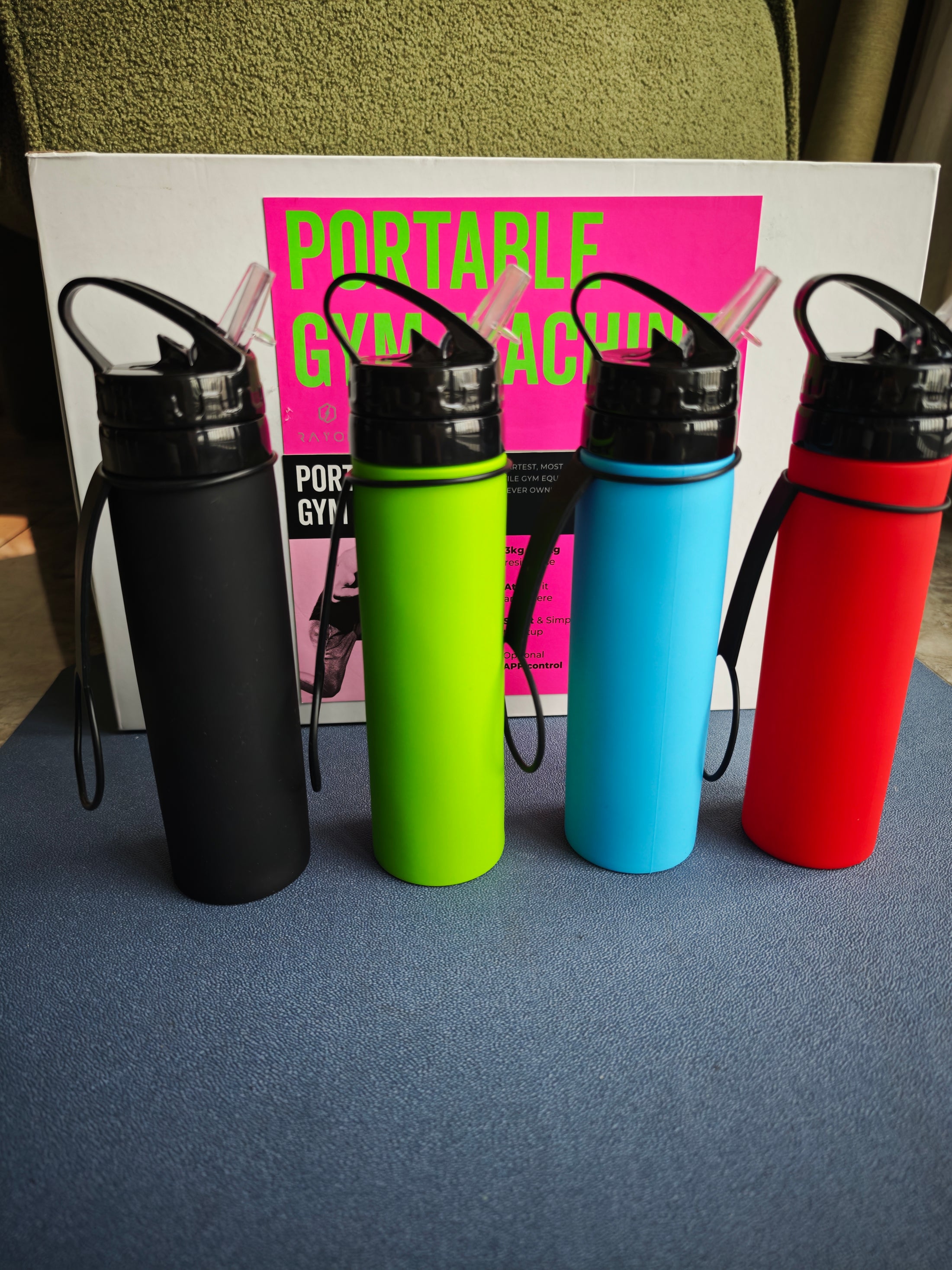 Foldable silicon water bottle