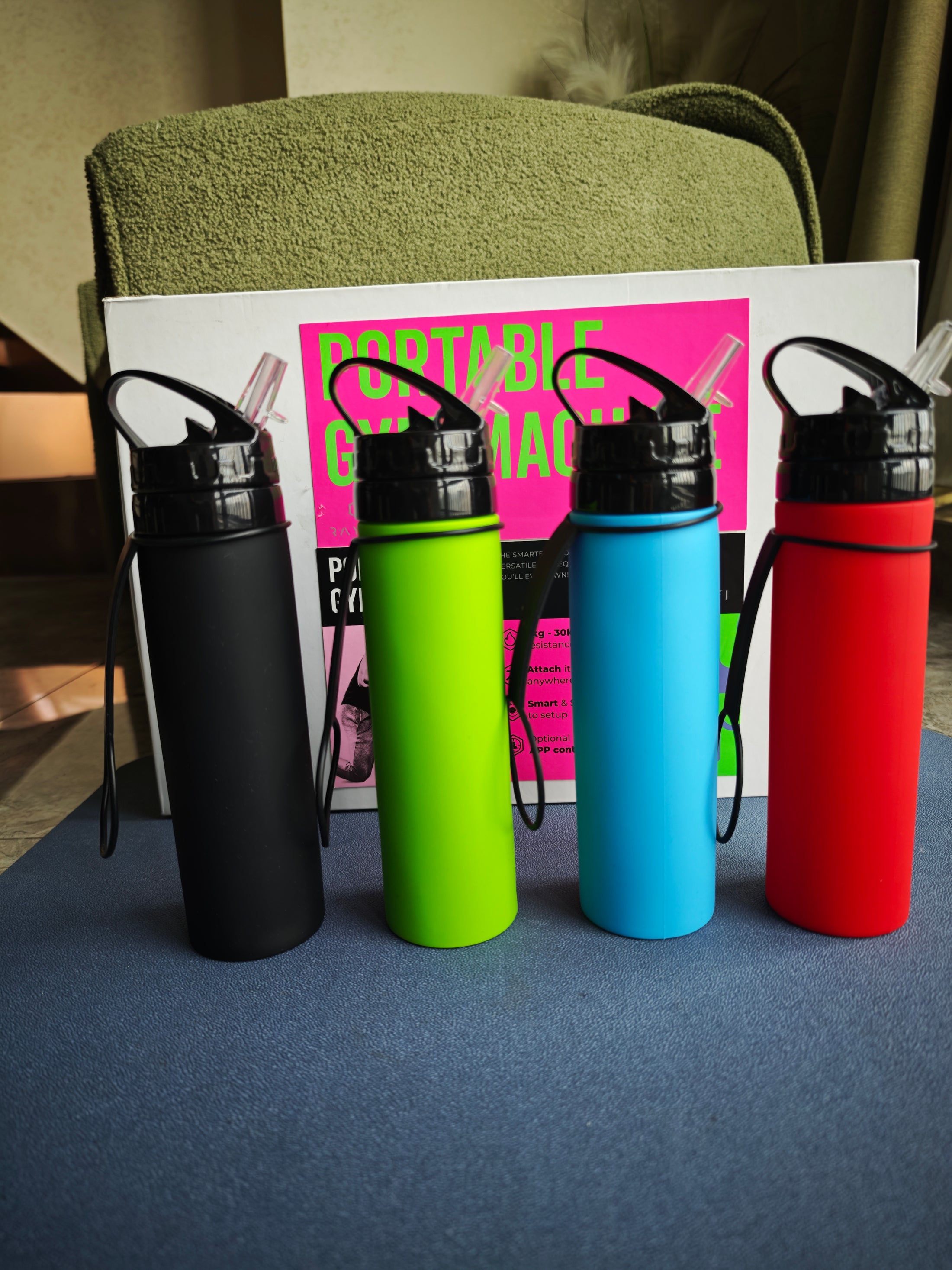 Foldable silicon water bottle