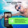 Cargar la imagen en la vista de la galería, Conjunto Swimcomm T6 y W25. Auriculares Bluetooth/Push-To-Talk de conducción ósea resistentes al agua + transmisor de radio Push-To-Talk. Paquete. Para música y entrenamiento.