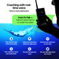 Cargar la imagen en la vista de la galería, Waterproof bone conduction Bluetooth/Push-To-Talk receiver headset + radio push-to-talk transmitter. Bundle. FOR MUSIC AND FOR COACHING
