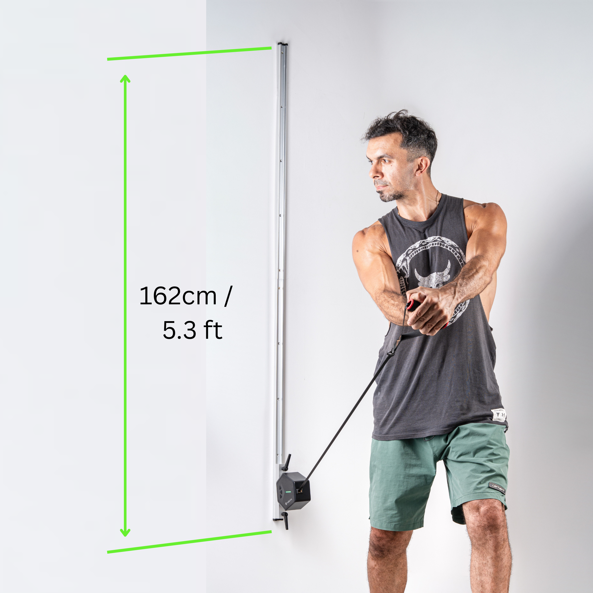 GYMDOCK Wallmount:  Attach your Go-Tone at any position on the wall.