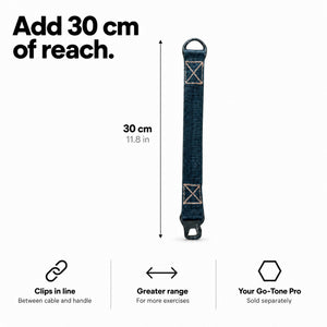 The Additional Strap with a 30 cm (11.8 in) dimension line
